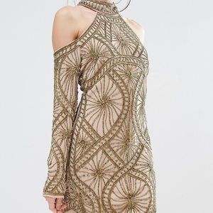 NWT Petite ASOS Maya Sparkle Sequin Flapper Dress